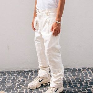 PM PROJECT Layered Off White Denim 25